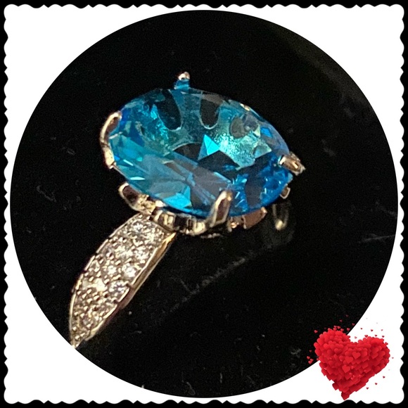 ❤️ Blue Sapphire 925 Silver Ring Size 7 - Picture 3 of 6